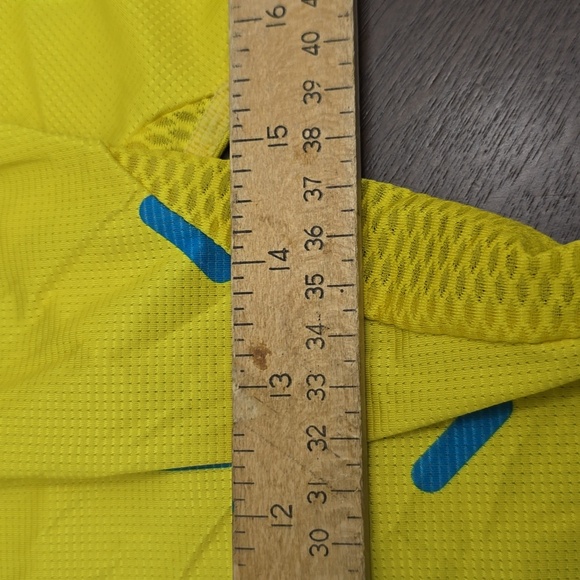 TSH Yellow and Blue Jersey Vibrant Pattern Zip Up Racing Cycling Shirt S - Picture 6 of 6
